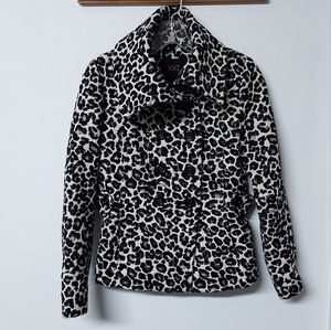 🐆 Y2K 2000s Forever 21 thick leopard coat junior's S/M women's XS/S
